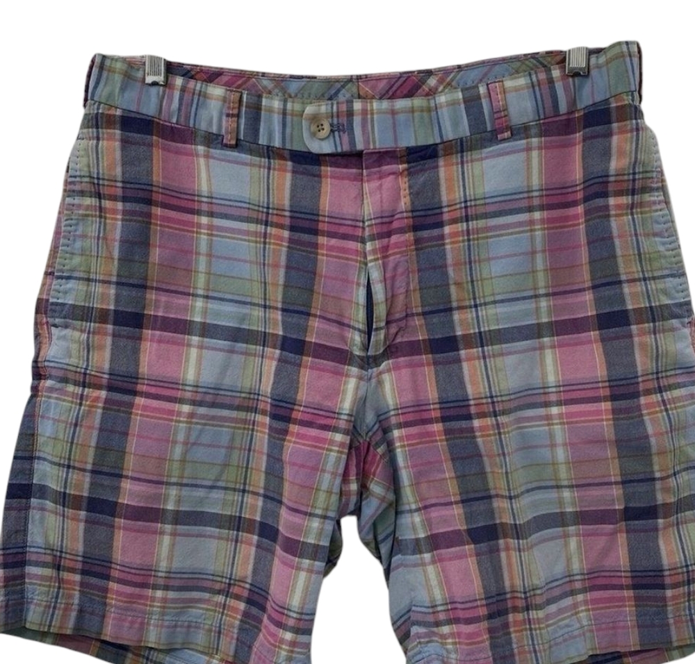 Peter Millar Men's Plaid Golf Shorts 38 Euc